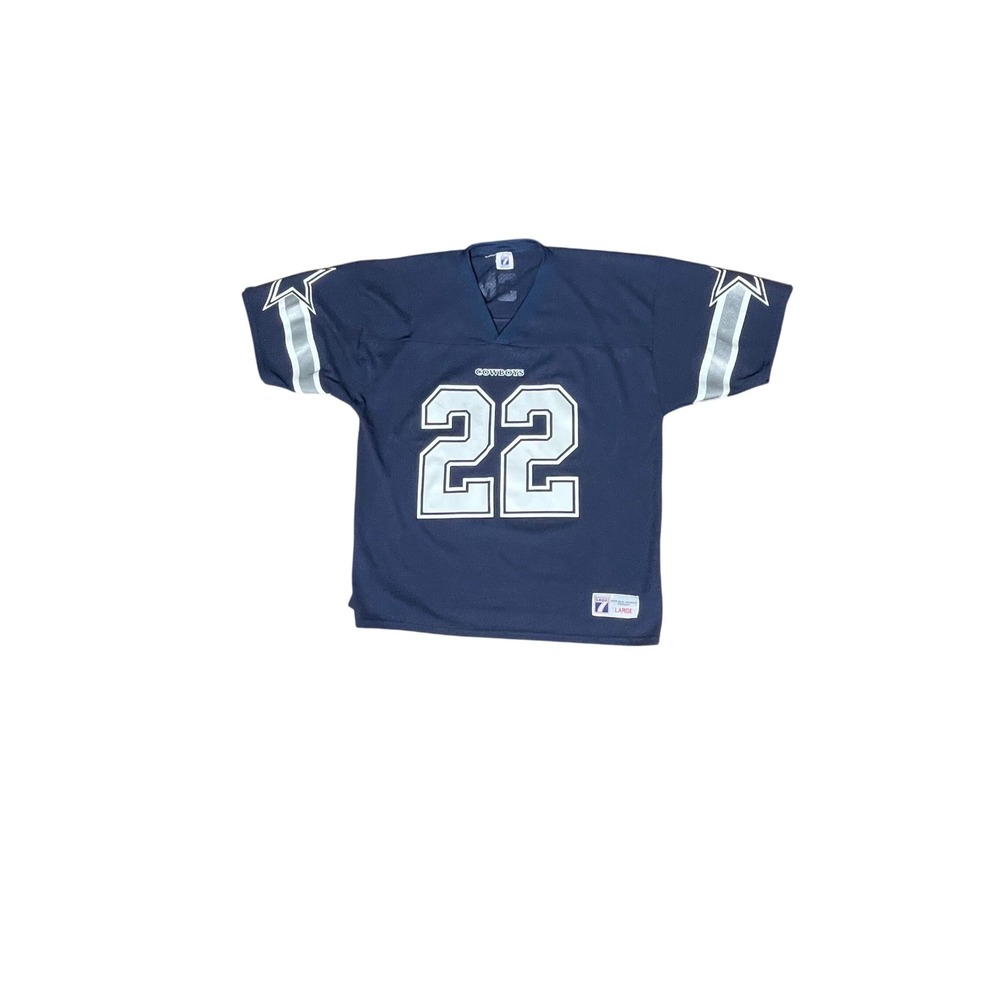 Dallas Cowboys #22 Jersey NFL Football Majestic Athletic Large Navy Blue